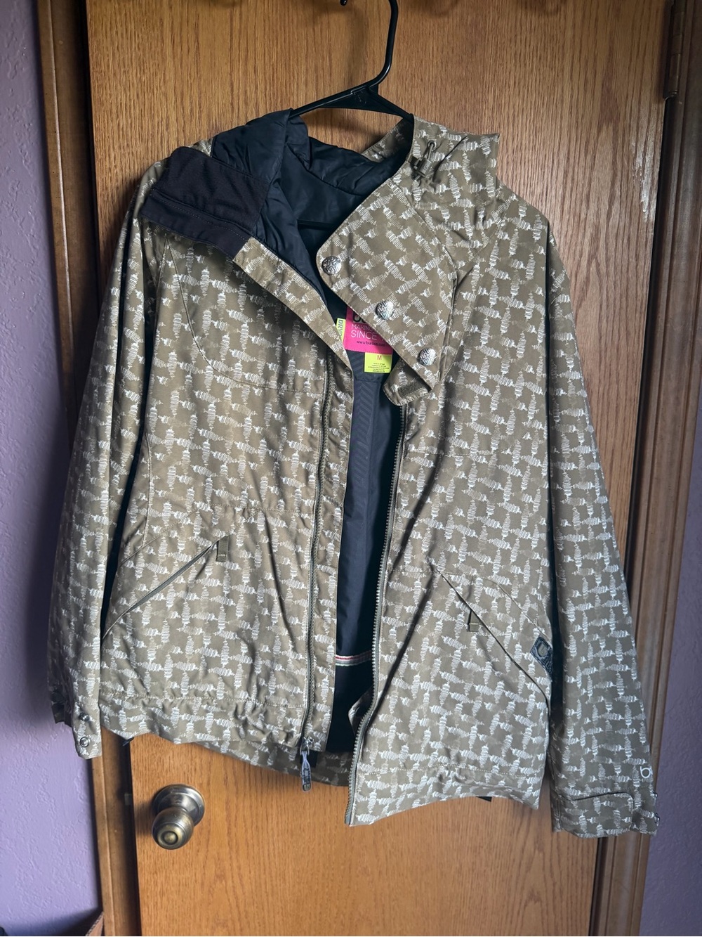 Burton olive green ski Jacket